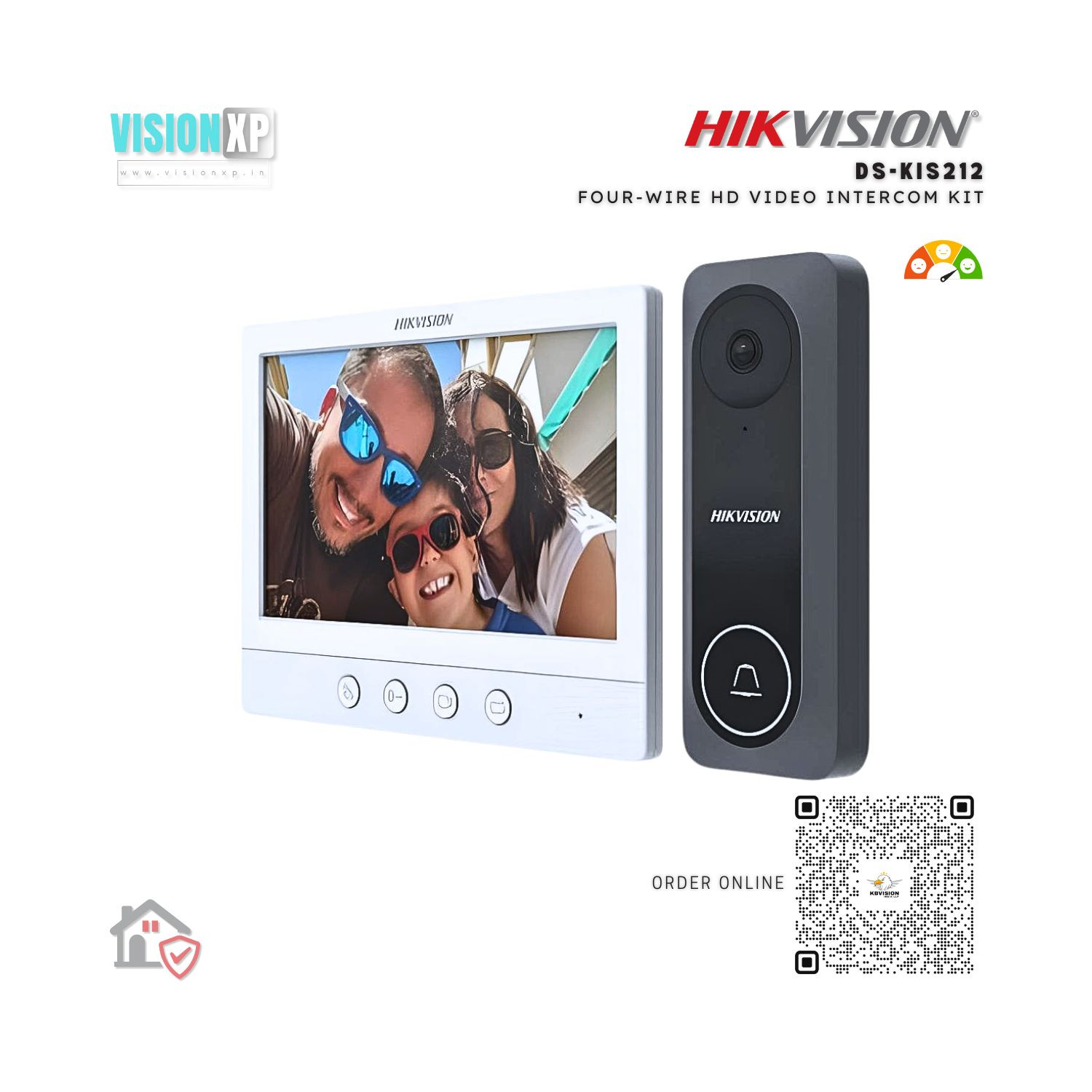 Hikvision DS-KIS212 Four-Wire HD Video Intercom Kit